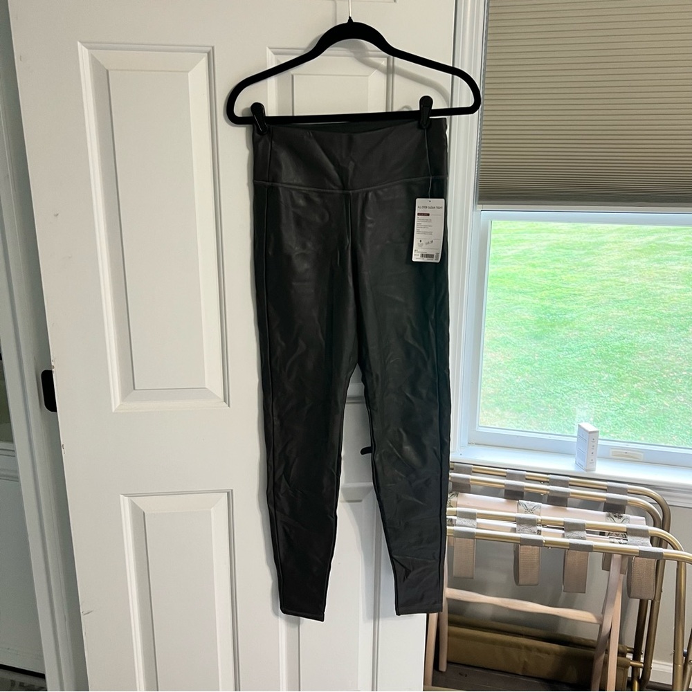 Brown Faux-Leather Leggings NWT